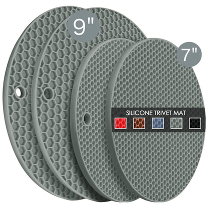 6 Pack Silicone Trivet Mat, Silicone Trivets for Hot Pots and Pans, Multipurpose Non-Slip & Heat Resistant Silicone Hot Pad for Kitchen Counter