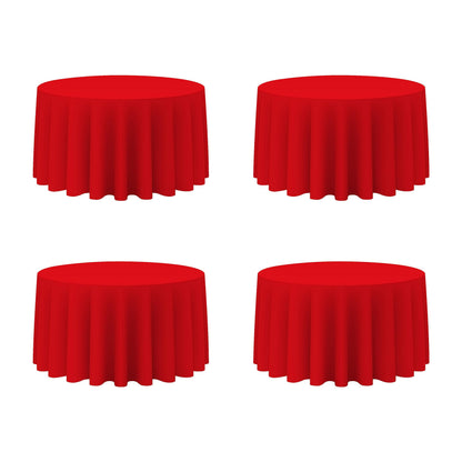 BRILLMAX 6 Pack Navy Blue Round Tablecloths 120 Inch for 60" Tables