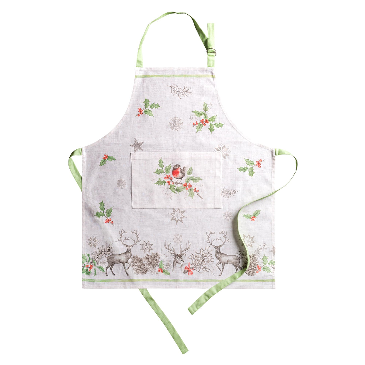 Maison d' Hermine Aprons for women with Pocket 100% Cotton (27.50"x31.50")