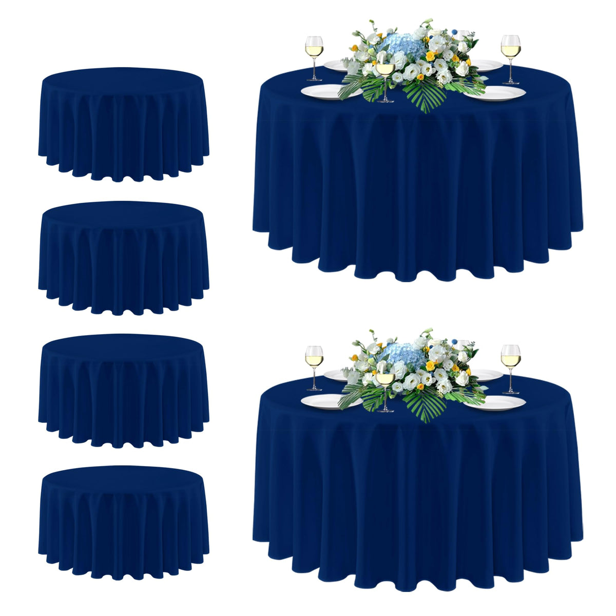 sancua 2 Pack Black Tablecloths 60x102 Inch for 6 Feet Rectangle Tables
