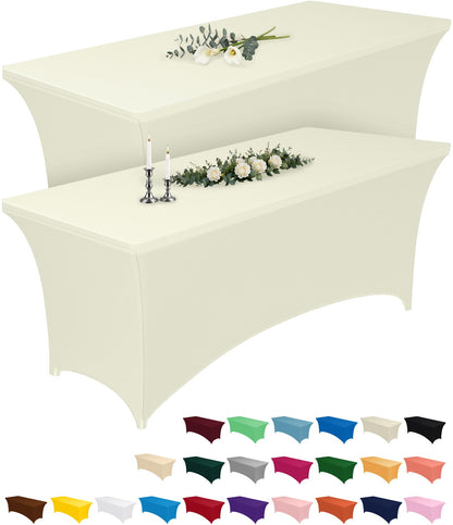 Pureegg Spandex Tablecloth 6ft 2 Pack Black