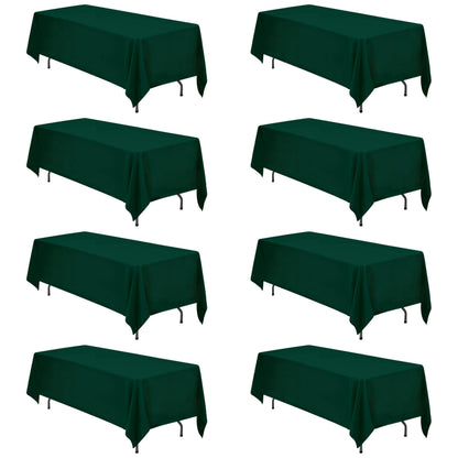 BRILLMAX 6 Pack Ivory Tablecloths 60x102 Inch for 6ft Rectangle Tables
