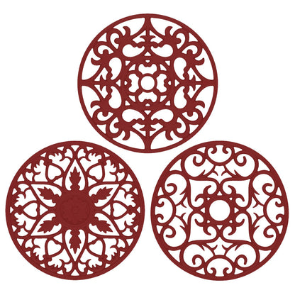 ME.FAN Trivets for Dishes/Pots/Pans, 3 Pcs Silicone Mats, Flexible/Durable/Non Slip Hot Pads to Protect Table and Counter Top (Desert Sage)