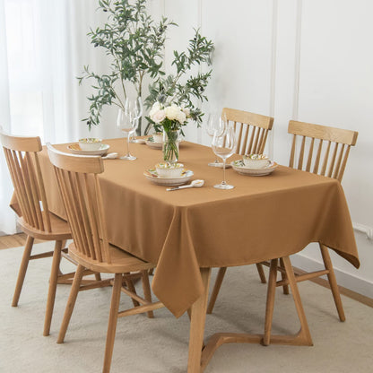 maxmill Rectangle Textured Tablecloth Waterproof Spillproof Wrinkle Free Table Cloth, Kitchen Dining Tabletop Decoration, Fabric Table Cover for Outdoor and Indoor Use, 52 x 70 Inch, Sage Green