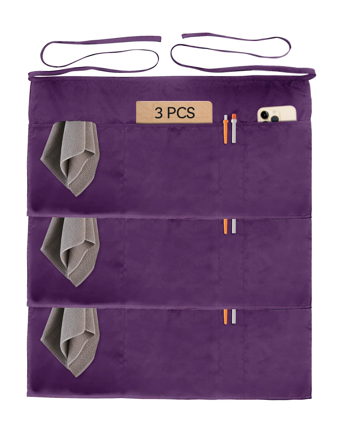Xeoxarel Aprons with 4 Pockets (Available in 3 Pack / 7 Pack) 23.5'' X 11.5''