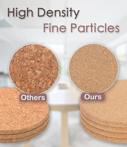 Cork Trivets for Hot Dishes, Hot Pots and Pans, 8 Inch 4 Pcs