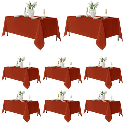 Fitable 6 Pack Black Tablecloths 70x120 Inch for 6-8 Ft Rectangle Tables