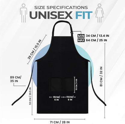 Utopia Kitchen Bib Aprons 4 Pack Adjustable With 2 Pockets