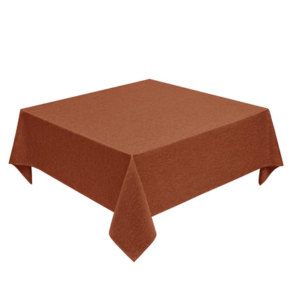 Decorelia Linen Textured Fall Tablecloth Rectangular Burnt Orange, 52"x70"