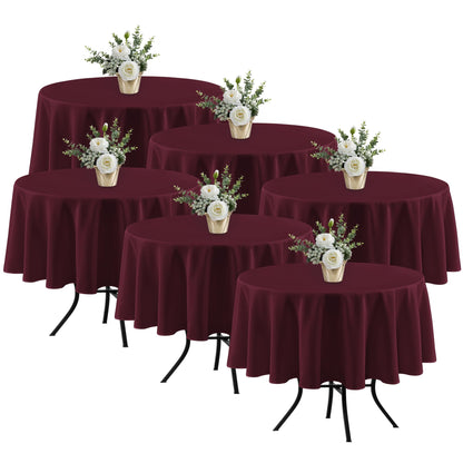 Fitable 6 Pack Black Tablecloths 70x120 Inch for 6-8 Ft Rectangle Tables