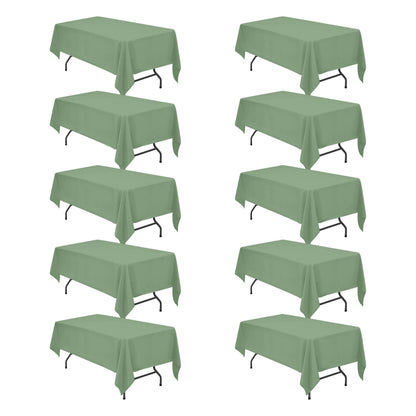 BRILLMAX 6 Pack Ivory Tablecloths 60x102 Inch for 6ft Rectangle Tables