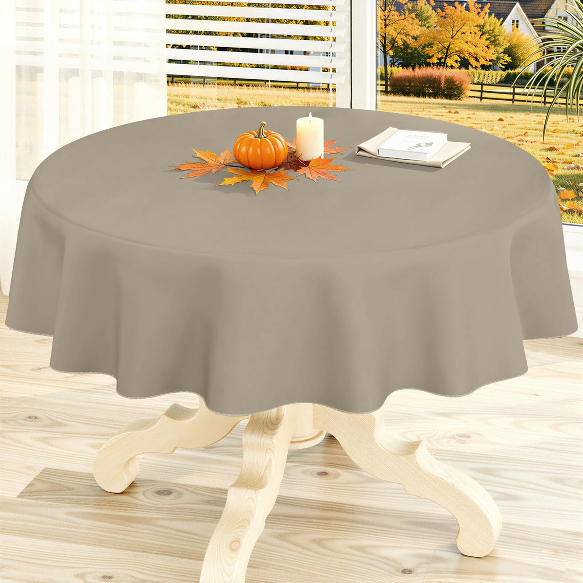 homing Rectangle Black Vinyl Waterproof Tablecloth with Flannel Backed