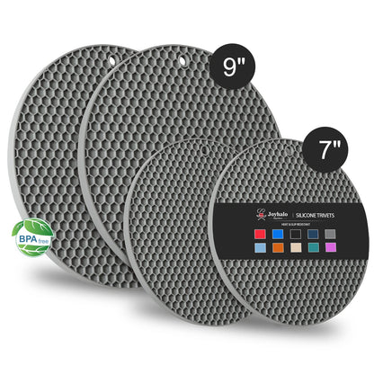 Joyhalo 4 Pack Trivets for Hot Dishes