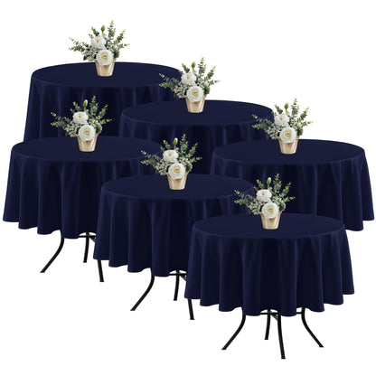 Fitable 6 Pack Black Tablecloths 70x120 Inch for 6-8 Ft Rectangle Tables