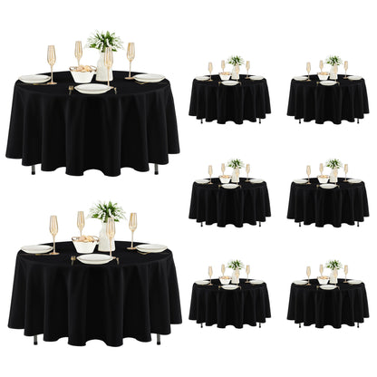 Fitable 6 Pack Black Tablecloths 70x120 Inch for 6-8 Ft Rectangle Tables