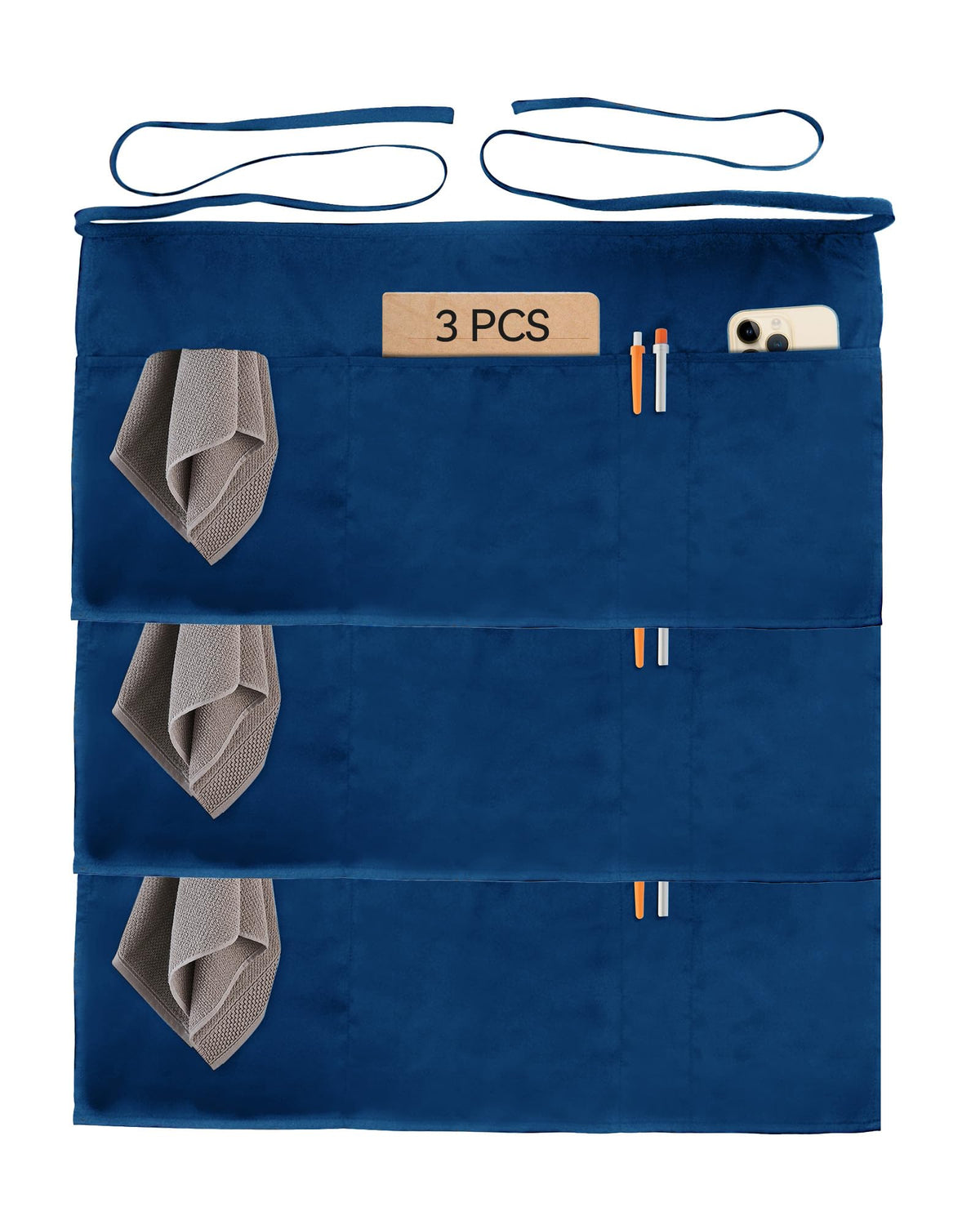 Xeoxarel Aprons with 4 Pockets (Available in 3 Pack / 7 Pack) 23.5'' X 11.5''