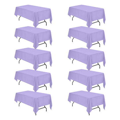 BRILLMAX 6 Pack Ivory Tablecloths 60x102 Inch for 6ft Rectangle Tables