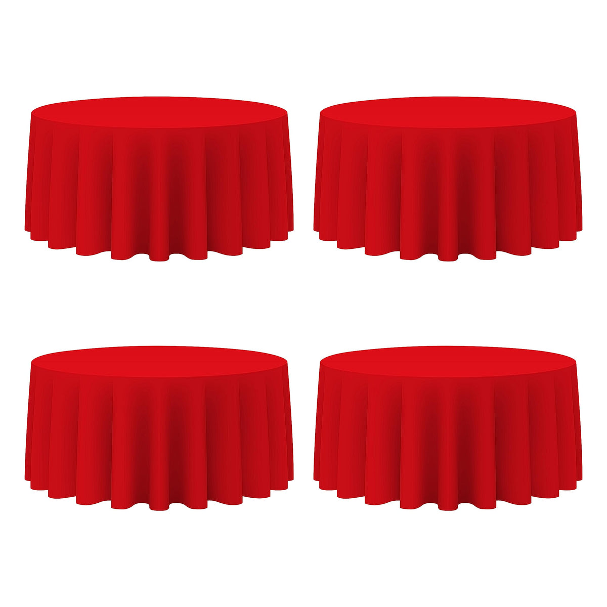 BRILLMAX 6 Pack Navy Blue Round Tablecloths 120 Inch for 60" Tables