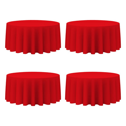 BRILLMAX 6 Pack Navy Blue Round Tablecloths 120 Inch for 60" Tables