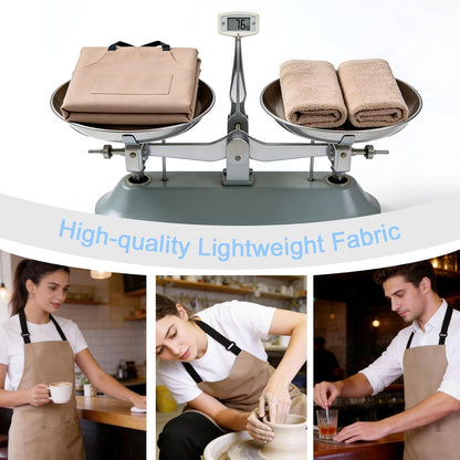 2 Pack Kitchen Aprons, Waterproof and Oil Resistant with 2 Pockets, Adjustable Neck Strap for Chef Apron