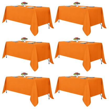 Fitable 6 Pack Black Tablecloths 70x120 Inch for 6-8 Ft Rectangle Tables