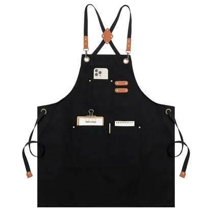 Syntus Chef Apron for Men Women with Pockets, Thick Grilling BBQ Apron