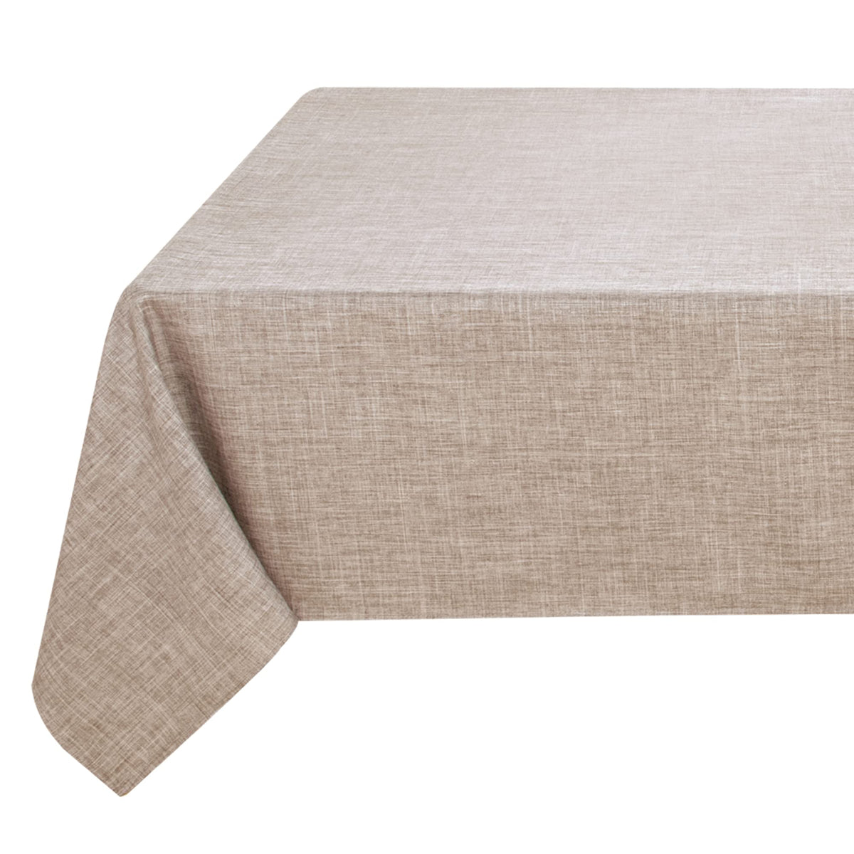 Fitable Nature Faux Linen Tablecloths Rectangle 60 x 84 Inch - 2 Pack Neutral Table Clothes for 4-6 Foot Tables, Wrinkle-Proof Faux Burlap Table Cover for Dining, Farmhouse, Outdoor Picnic, Camping