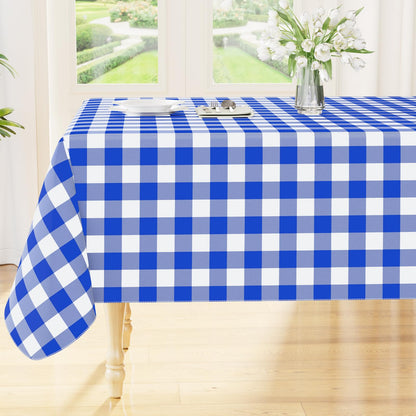 Smiry Picnic Table Cloth, Vinyl Tablecloths with Flannel Backing, 60"x84"