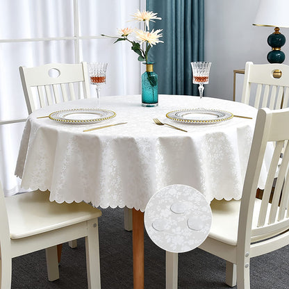 Romanstile Waterproof Vinyl Tablecloth Rectangle, 60 x 84 Inch, Rose Beige
