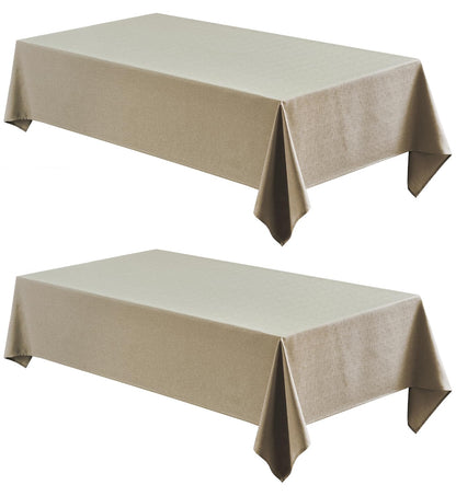 Veblandy Rectangle Tablecloth Linen Textured Waterproof & Stain Resistant Table Cloth Wrinkle Free Decorative Fabric Farmhouse Table Cover for Dining/Party/Buffet/Wedding, 60 x 104 Inch, Sage Green