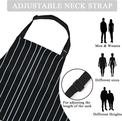 Taidven Apron - Unisex, Adjustable Bib Kitchen Apron, Cooking Apron, Chef Aprons for Men, Aprons for Women with Pockets