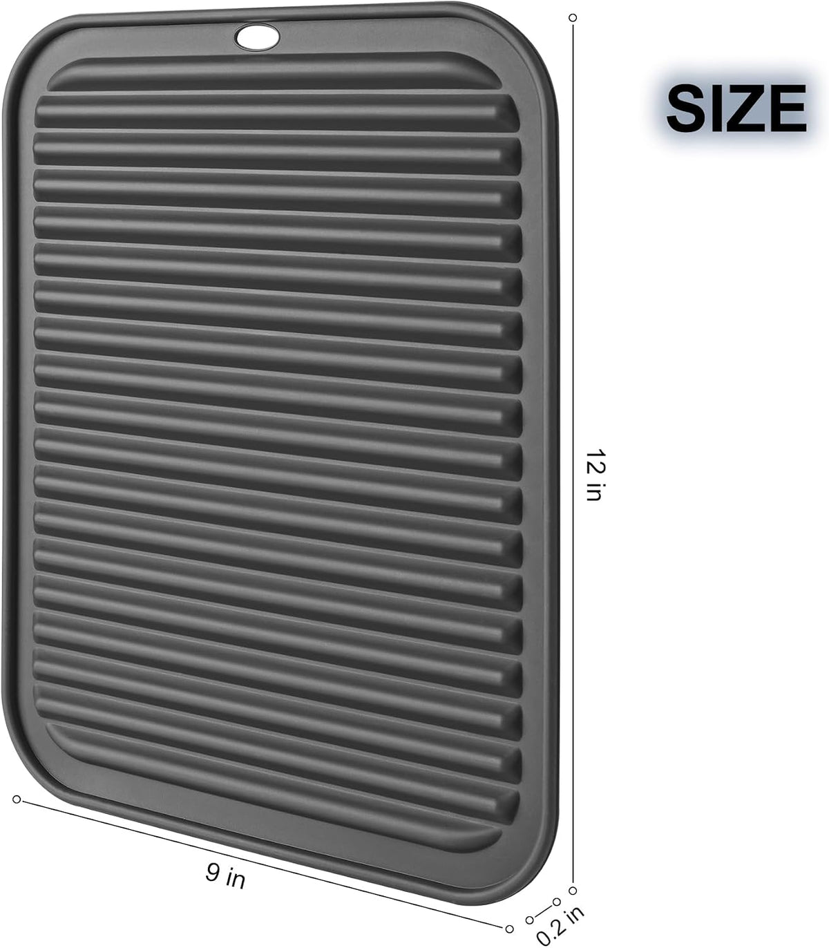 HOTEC 2-Pack Silicone Trivets, Dark Grey