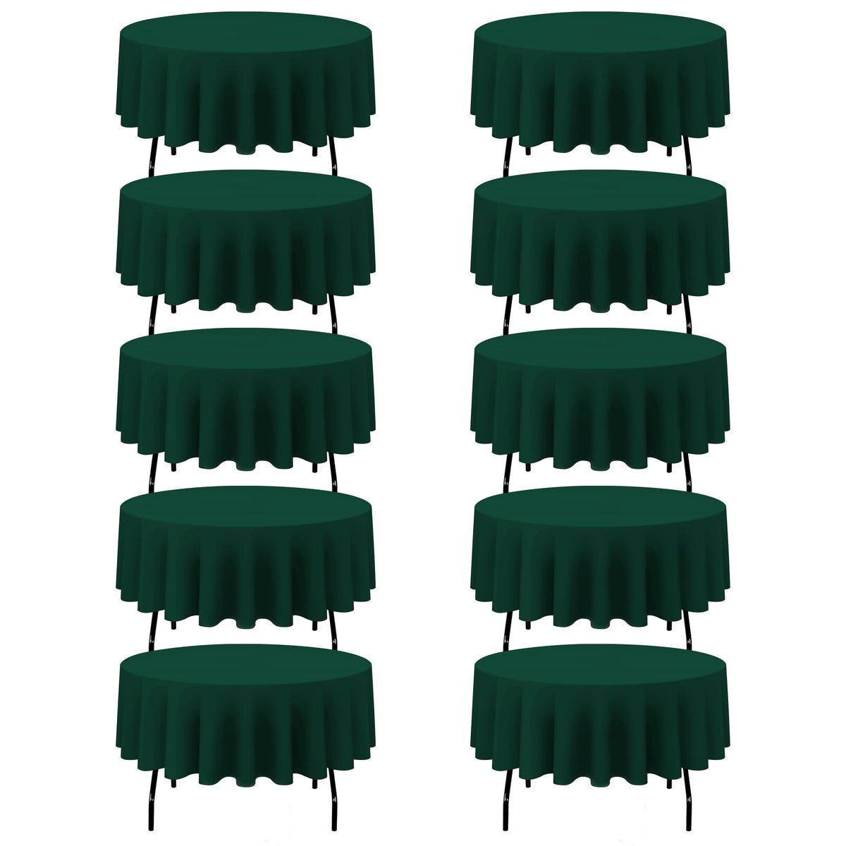 BRILLMAX 6 Pack Navy Blue Round Tablecloths 120 Inch for 60" Tables