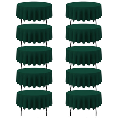 BRILLMAX 6 Pack Navy Blue Round Tablecloths 120 Inch for 60" Tables