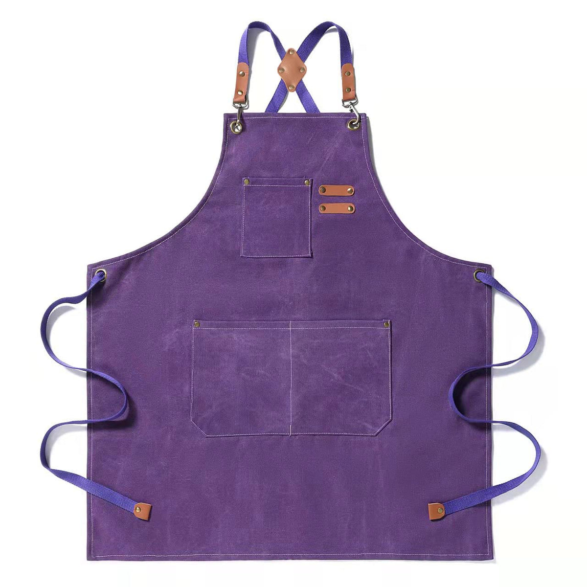 Tosewever Canvas Cross Back Chef Cotton Aprons for Men Women with Large Pockets