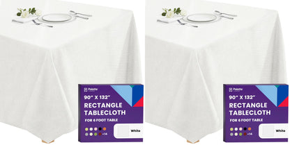 Gee Di Moda Rectangle Tablecloth - 70 x 120 Inch Navy Blue Table Cloth for 6 or 8 Foot Rectangle Tables - Heavy Duty Washable Fabric - for Holiday Party, Dinner, Weddings, Baby Shower & Events