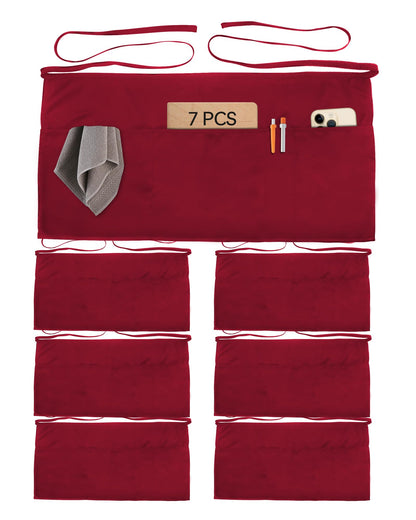Xeoxarel Aprons with 4 Pockets (Available in 3 Pack / 7 Pack) 23.5'' X 11.5''