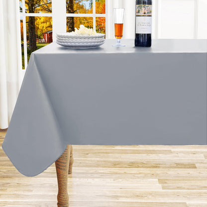 homing Rectangle Black Vinyl Waterproof Tablecloth with Flannel Backed