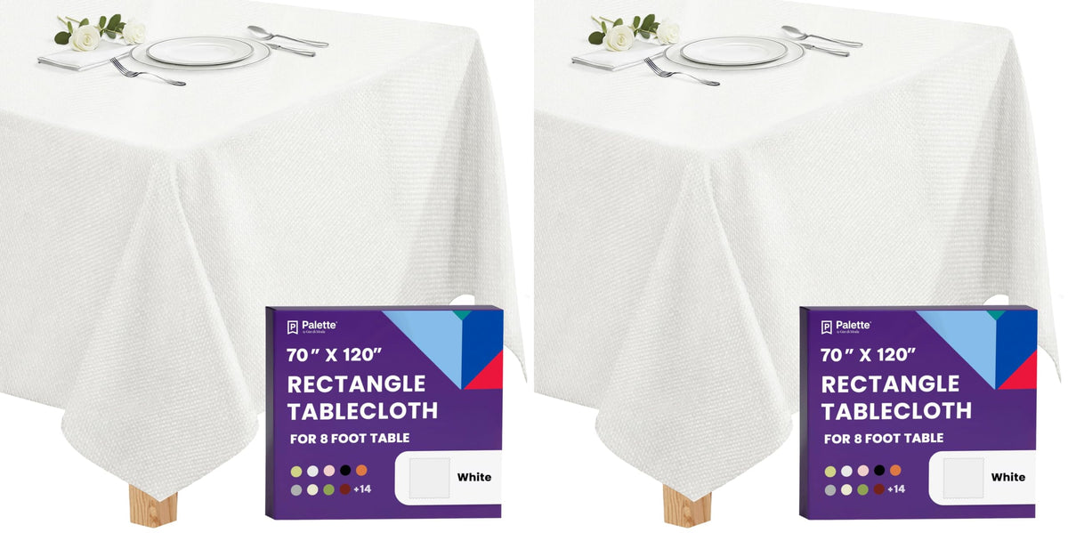 Gee Di Moda Rectangle Tablecloth - 70 x 120 Inch Navy Blue Table Cloth for 6 or 8 Foot Rectangle Tables - Heavy Duty Washable Fabric - for Holiday Party, Dinner, Weddings, Baby Shower & Events