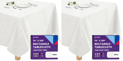 Gee Di Moda Rectangle Tablecloth - 70 x 120 Inch Navy Blue Table Cloth for 6 or 8 Foot Rectangle Tables - Heavy Duty Washable Fabric - for Holiday Party, Dinner, Weddings, Baby Shower & Events