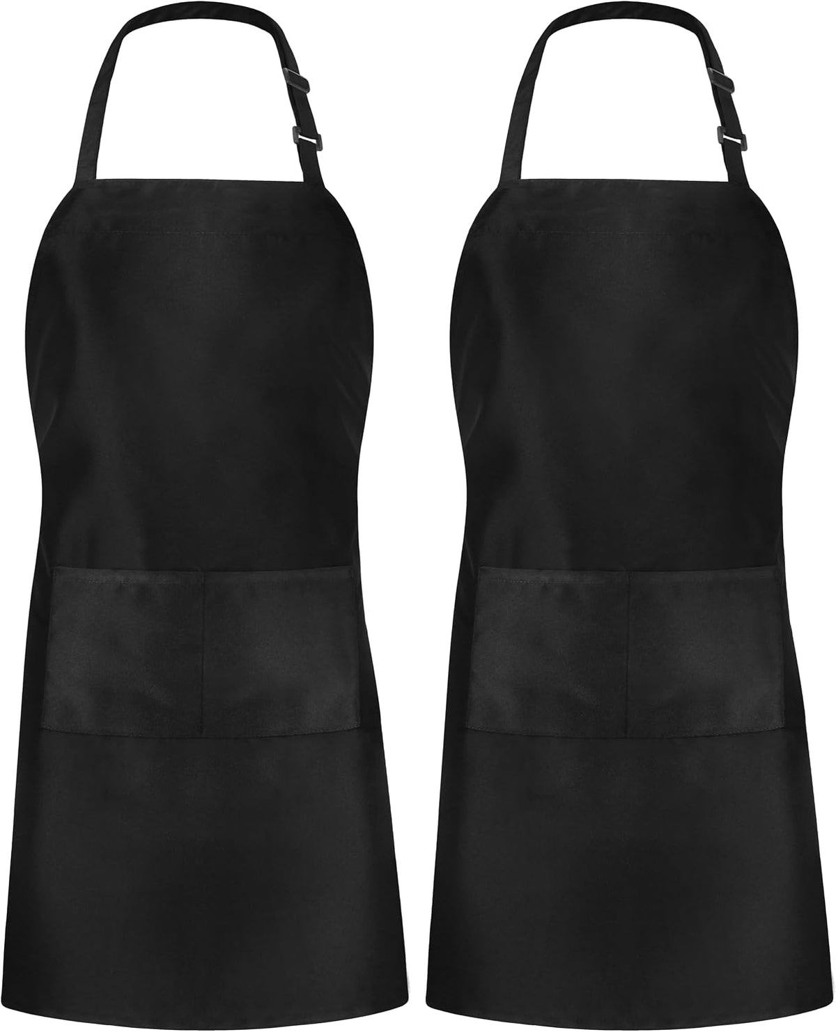 Utopia Kitchen Bib Aprons 2 Pack Adjustable With 2 Pockets 100% Polyester