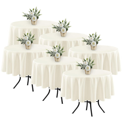 Fitable 6 Pack Black Tablecloths 70x120 Inch for 6-8 Ft Rectangle Tables