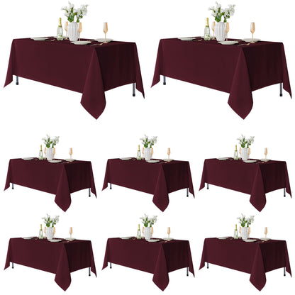 Fitable 6 Pack Black Tablecloths 70x120 Inch for 6-8 Ft Rectangle Tables