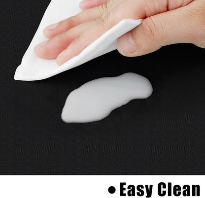 homing Rectangle Black Vinyl Waterproof Tablecloth with Flannel Backed