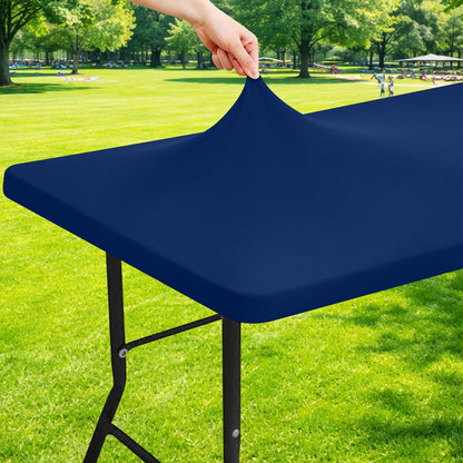 Moosfor Rectangle Spandex Fitted Table Cloth, 6FT Elastic Tablecloth