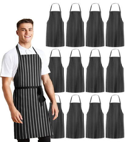 Avalon Kitchen Aprons for Men - 100% Polyester Chef Apron Women with Extra Long Ties - Cooking Aprons for Women & Mens Apron