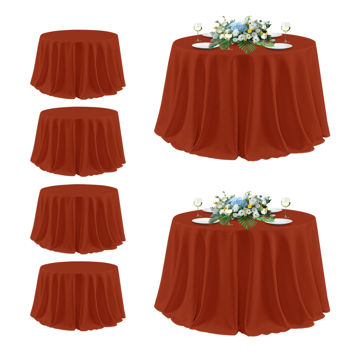 sancua 2 Pack Black Tablecloths 60x102 Inch for 6 Feet Rectangle Tables