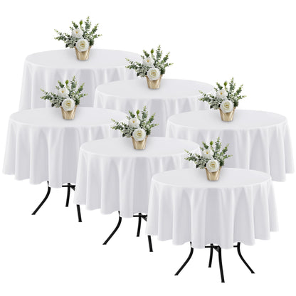 Fitable 6 Pack Black Tablecloths 70x120 Inch for 6-8 Ft Rectangle Tables