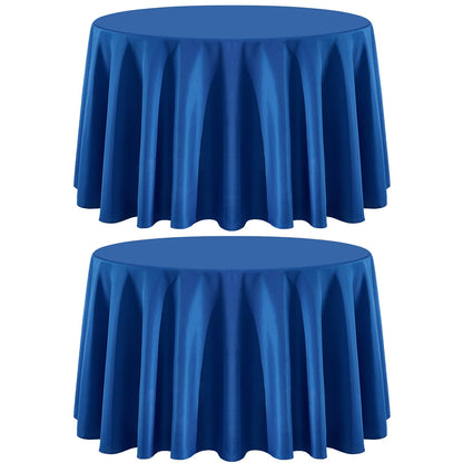 6 Pack White Round Tablecloths 120 Inch for Dining Tables