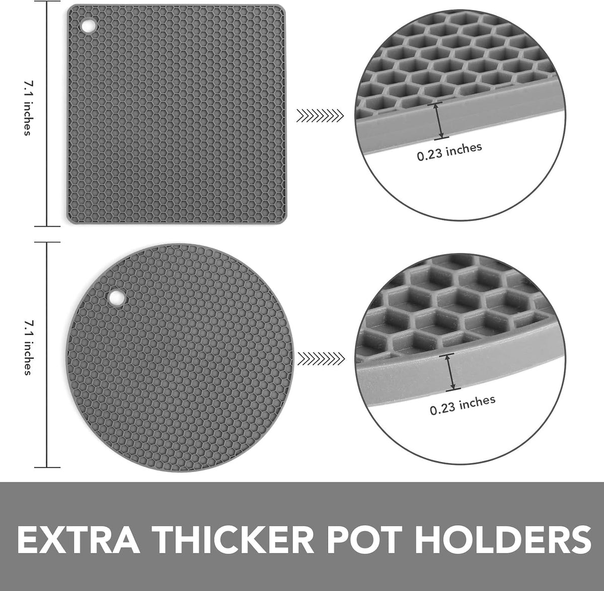 Joyhalo 4 Pack Trivets for Hot Dishes